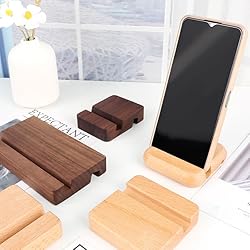 LUCENTIS Beech Wood Phone Stand, Single Slot, 2 x 8