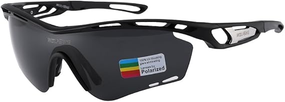 Brille Radfahren Sport Sonnenbrille, Brille winddicht, Super leicht und UV Schutz mit 2 ...