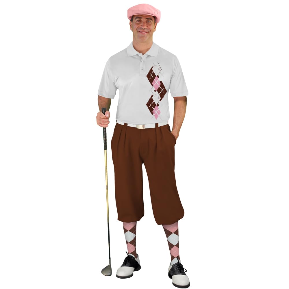 Argyle Paradise Outfit - Mens AAAA: Brown Pink and