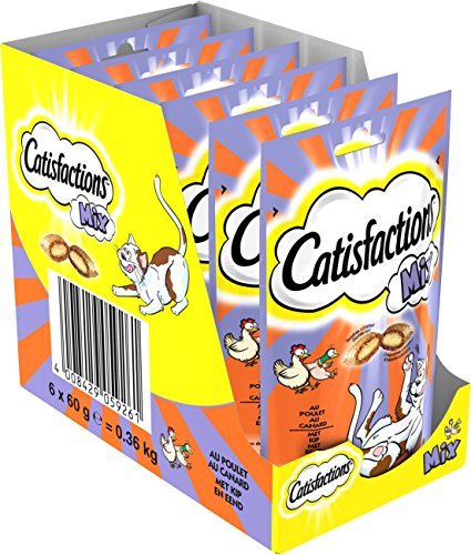 Ean Catisfactions Mix Au Poulet Et Au Canard Friandises Pour Chats Sachet De 60 G Lot De 6 Buycott Upc Lookup