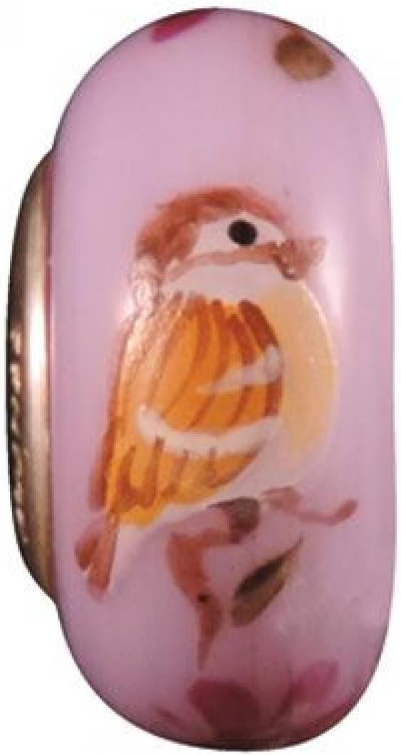Fenton Tiny Sparrow Bead - Handmade Lampwork Glass USA 0B040MV-FEN