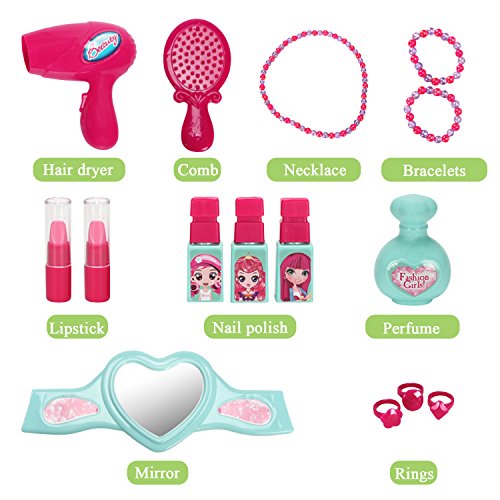 Little Girls Pretend Makeup Kit Cosmetic Pretend Play Set Kids