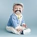 UniBetter Pacifier Clips with Mustache Pacifier Teething Toy Universal Pacifier Teething Ring Holder Soothie by Handmade Braided