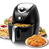 Aigostar Dragon Pro Air Fryer, 3.4Qt Electric Hot Air Fryers Oven Oilless Cooker with Detachable Non-stick Basket & Automatic Timer & Temperature Control for Fast Healthier Fried Food, 1400W