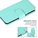 Galaxy On5 Case, Style4U Premium PU Leather Stand Wallet Case with ID Credit Card/Cash Slots for Samsung Galaxy On5 G550 with 1 Stylus [Mint Green]