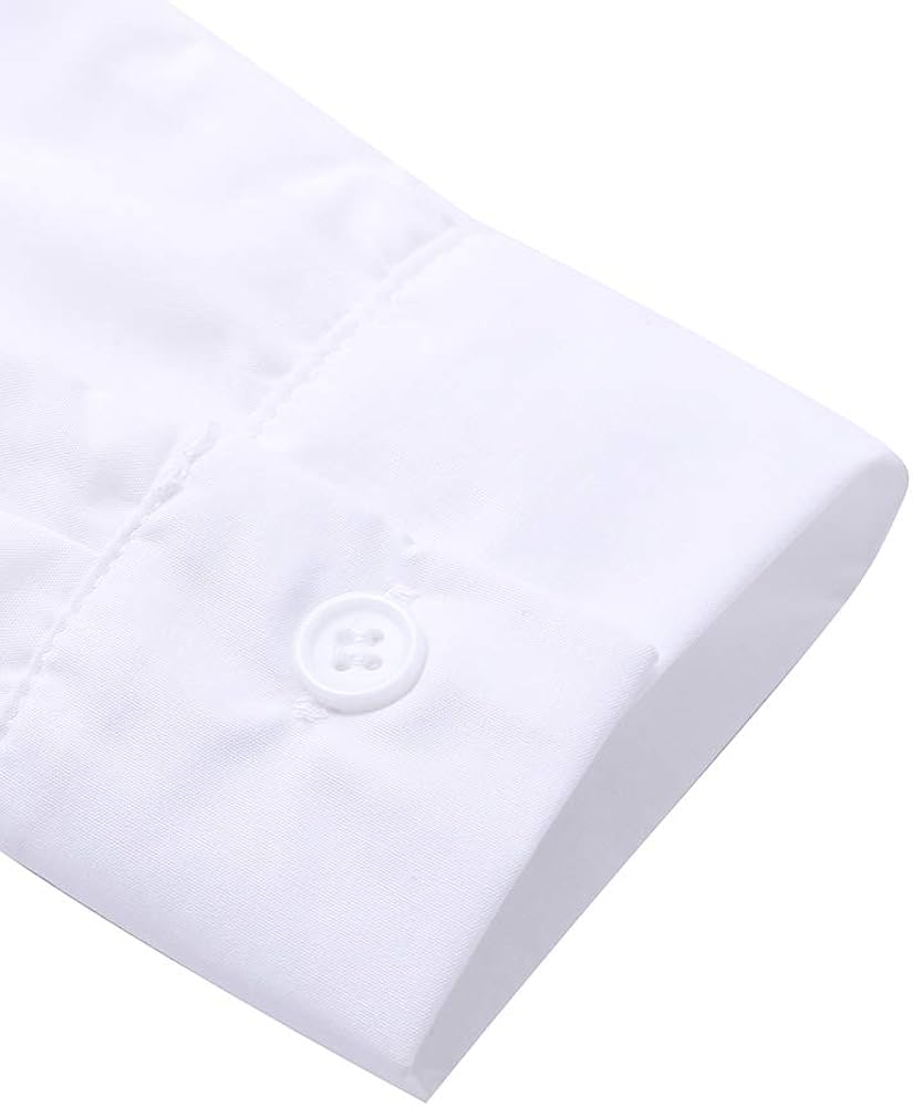Auxo Camicia Lunga Donna Manica Lunga Shirts Casuale Elegante Camicetta Cotone Vestiti Corti Blusa Lunga Risvolto
