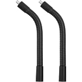 PATIKIL 6" Gooseneck, 2Pcs 1/4"-20 Female to Male Thread Metal Universal Hose Flexible Arm Gooseneck Tube Extension Holder for Action Camera, Phone, Microphone, Black