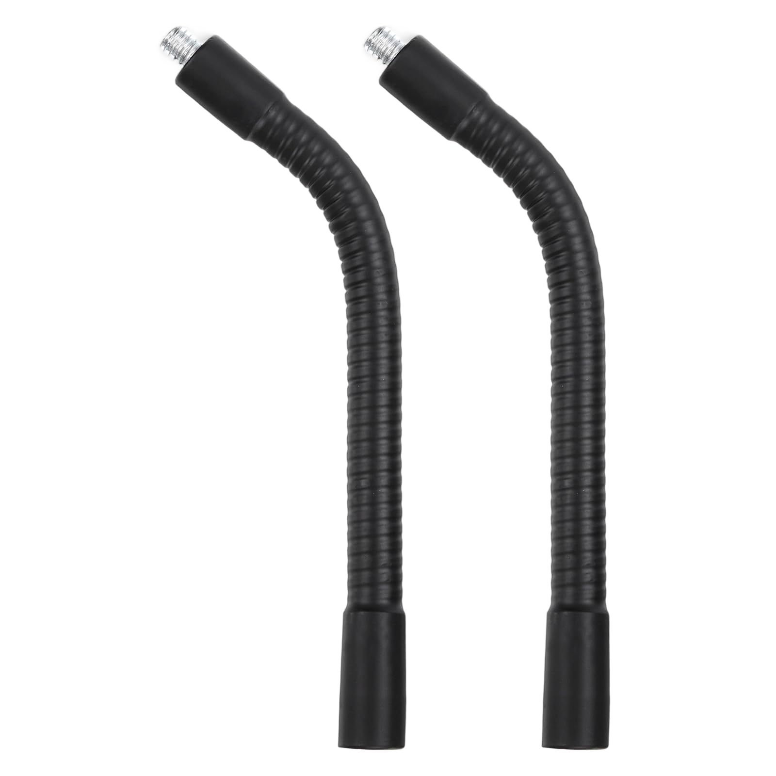 PATIKIL 6" Gooseneck, 2Pcs 1/4"-20 Female to Male Thread Metal Universal Hose Flexible Arm Gooseneck Tube Extension Holder for Action Camera, Phone, Microphone, Black