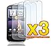 HTC Amaze 4G - THREE (3) Premium Ultra Clear, Smooth Touch LCD Screen Protector Film (with Cleaning Cloth) Combo Pack [AccessoryOne Brand]