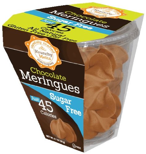 Krunchy Melts' Sugar Free Meringue Cookies 0.7 oz Cup (12 Pack) (Chocolate)