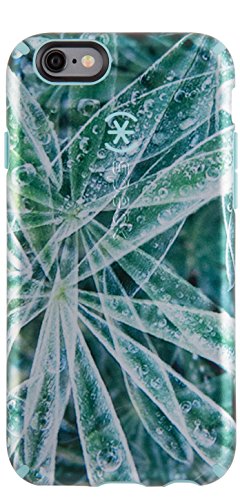 Speck Products CandyShell Inked Luxury Edition Case for iPhone 6/6S - Retail Packaging-  Silver Leaves/River Blue