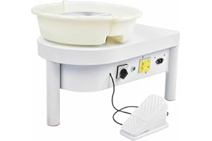 NArra Electric Potter's Wheel 25cm 350W Ceramic Pottery Wheels Heavy Duty Pottery Forming Machine for Beginner DIY with Foot Pedal and Clay Tools at Home School Pottery Studios