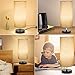 DEEPLITE Wood Table Lamp, Minimalist Bedside Nightstand Lamp, 7W LED Bulb Included