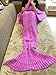U-miss Mermaid Blanket Crochet and Mermaid Tail Blanket for Adult, Super Soft All Seasons Thicken Sleeping Blankets(71