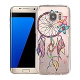 Samsung Galaxy S7 edge Case,AutumnFall® Ultra Thin Clear Art Pattern Crystal Gel TPU Rubber Flexible Slim Skin Soft Case for Samsung Galaxy S7 Edge (E)