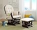 Stork Craft Hoop Glider and Ottoman Set, Espresso/Beige