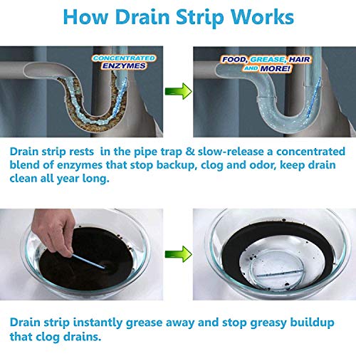 Drain Cleaner Sticks and Deodorizer Drain Strip Line Drainer Cleaner