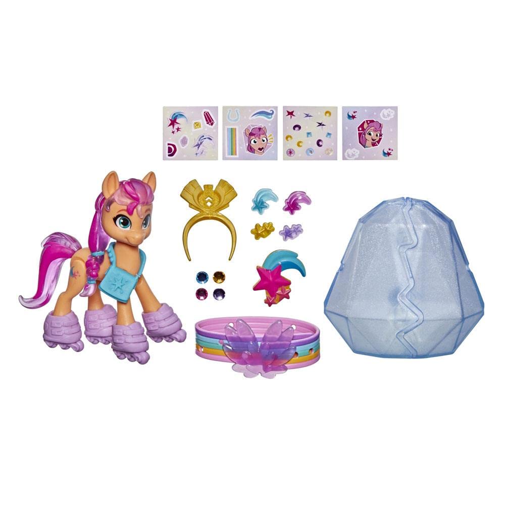 My Little Pony: A New Generation Crystal Adventure Sunny Starscout 7.5cm Orange Pony with Surprise Accessories Bracelet