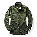 Men's Long Sleeve Button Up Shirt,Cotton Classic Fit Solid Shirt for Work, Casual & Western Wear Army Green S