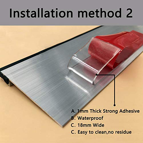 BAINING Metal Door Draft Stopper, 36 Inch Under Door Sweep Bottom