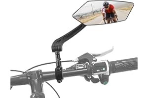 AtfArt 1Pcs Bike Mirror Handlebar Mount HD Bike Rear View Mirror Bicycle Mirrors for Handlebars Adjustable Rotatable Bike Mir