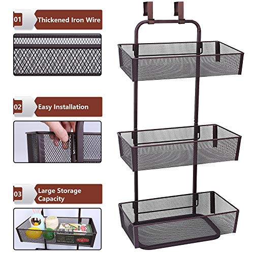 Hanging Kitchen Baskets MILIJIA 3 Tier Free Standing Mesh Basket