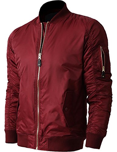 Hat and Beyond KS Mens MA-1 Bomber Jacket Lightweight Active