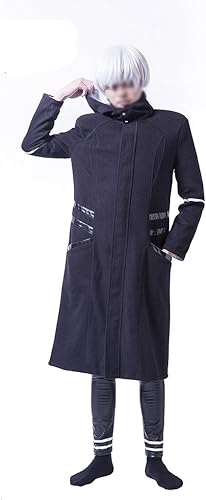 Amazon 東京喰種トーキョーグール 風 金木 研 かねき けん カネキ 風 ロングコート スプリング コスプレ衣装 コスチューム アニメ専線 女性lサイズ コスプレ 仮装 通販