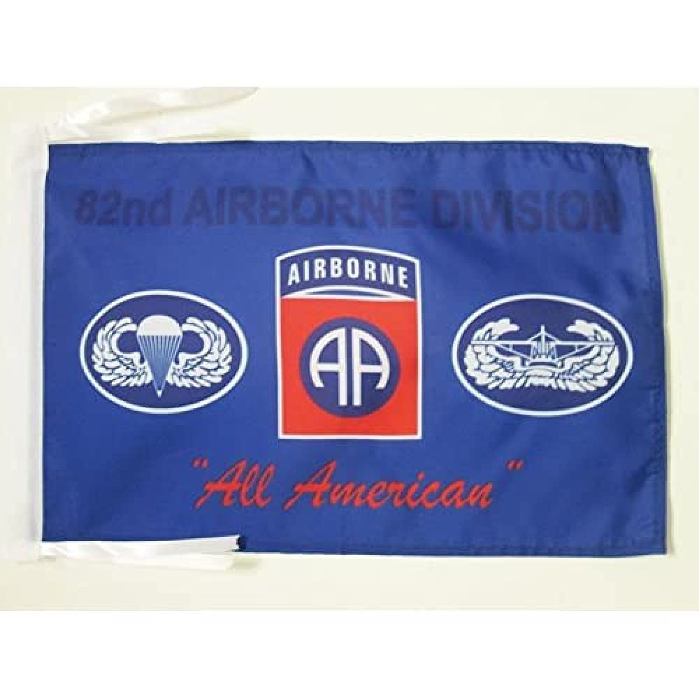 AZ FLAG - USA 82nd Airborne Flag - 18'' x 12'' - 100% Polyester US - American Army Small Banner with Two Cords - Fade Resistant - Vivid Colors - 18x12 in - 45x30 Cm — image 1