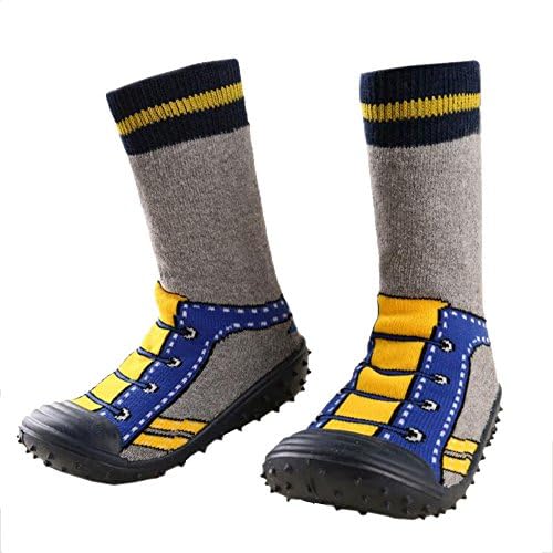 Fire Frog Infant Baby Cartoon Patterned Soft Rubber Bottom Anti-Slip Floor Socks Boots