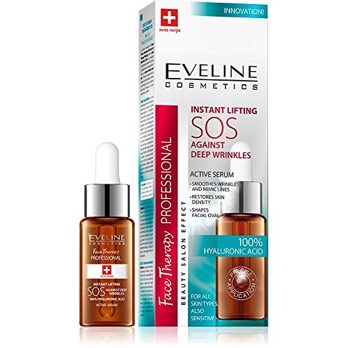 Eveline Cosmetics 100% Hyaluronic Acid Active Serum Instant Lifting SOS Against Deep Wrinkles