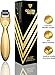 Premium Gold Derma Roller – Best Microneedle Roller for Face and Body (0.25mm – 600 Stainless Steel Micro Needle) Cosmetic Needling Instrument