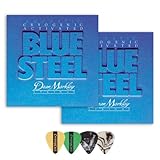 Dean Markley 2034 Blue Steel LT Acoustic Guitar Strings 2-Pack (0.11-.052) Includes Guitar Picks