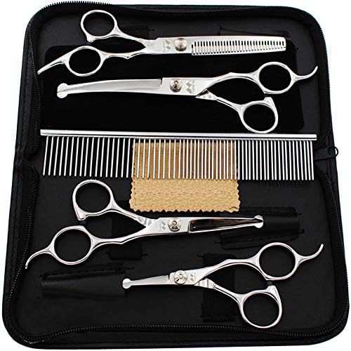 iSeaFly Dog Grooming Scissors Kit with Round Tip, Set of Cat Dog
