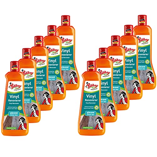 Poliboy - Vinyl Renovierer - zur Auffrischung von strapazierten Vinylböden - Bodenpflege - 10er - 10x500 ml (5Liter) - Made in Germany