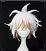 Xingwang Queen Anime Short White Gradient Orange Cosplay Wig Men's Party Wigs with Free Cap