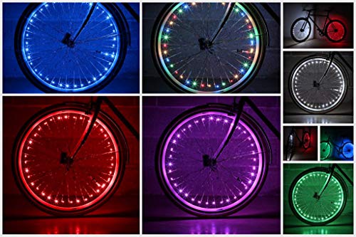 Monkey Light NLX1 LED Bike Wheel Lights, Assembled in USA. Attaches to Spokes Near The tire. 100% More: 40 LEDs Included. Fully Waterproof and Durable Cool Bicycle Safety Accessory. (White) - Thumbnail 6