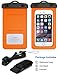 KFK Universal Waterproof Case, Cell Phone Dry Bag Pouch with Lanyard Armband for Swimming Boating Surfing for iPhone 7,7 Plus,6,6 Plus,5,5S,Samsung Galaxy S7,HTC,LG, up to 6.0 inch(Orange)