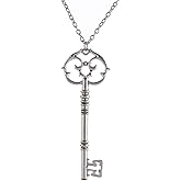 NIGHTCRUZ Witches Key Necklace - Gothic Mystery Key Pendant Choker - Wiccan Pagan Jewelry Gift for Women