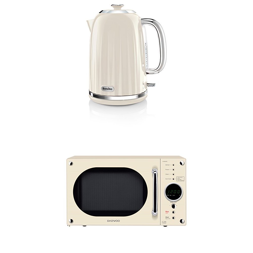Breville VKJ956 Impressions Kettle, 1.7 L Cream & Daewoo Retro