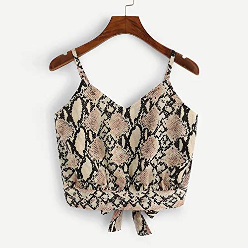 51hRD6SSZwL F-pump Sexy Mujeres Camisola Piel de Serpiente Patrón Impresión Lazo Tiras Tank Top Bustier Sujetador Chaleco… F-pump Sexy Mujeres Camisola Piel de Serpiente Patrón Impresión Lazo Tiras Tank Top Bustier Sujetador Chaleco… - Imagen 3