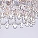 Jojospring Wesley Crystal 6-Light Chandelier with Clear Teardrop Beads