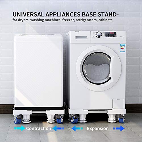 Universal Functional Adjustable Movable Washer Dryer Dolly with 4