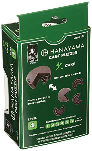 Bepuzzled Hanayama Cake Level 4 Metal-Cast Brain Teaser Puzzle - coolthings.us