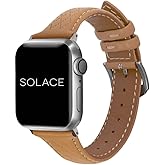 Solace Bands Allura Leather Watch Band - Compatible with Apple Watch Bands for Women and Men, Leather Watch Band for 38mm 40mm 41mm 42mm 44mm 45mm 49mm Ultra, SE and 11 10 9 8 7 6 5 4 3 2 1