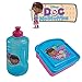Disney Doc McStuffins Girls 2 Piece Reusable Lunch Container Kit - Water Bottle, Sandwich Container
