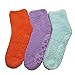 Mopas Women's Anti-Skid Fuzzy Slipper Socks (6 Pairs) (O/S, Plain/Multicolor)