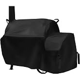 Suphomeware Waterproof Grill Cover for Oklahoma Joe&rsquo;s Highland Offset Smoker, Heavy Duty Black Smoker Cover