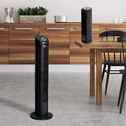 Seville Classics UltraSlimline Oscillating Tower Fan with Fresh Air for