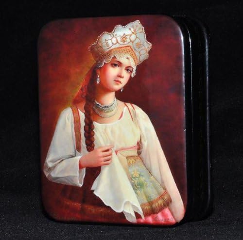 Fedoskino Russian Lacquer Box"Russian Beauty"